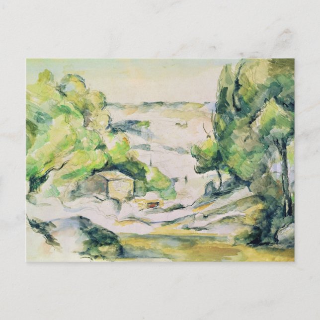 Postal Paul Cezanne | Campo en la Provenza (Anverso)