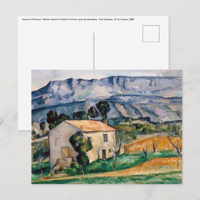 Postal Paul Cezanne - Casa en Provenza (Anverso / Reverso)