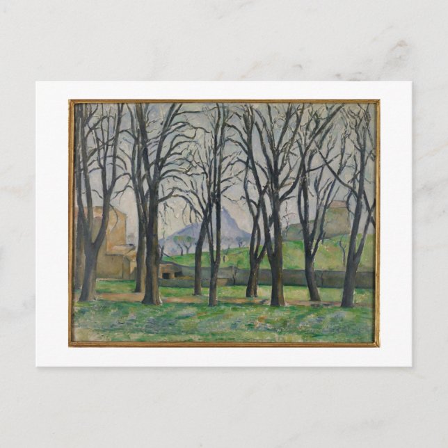 Postal Paul Cezanne | Castaños en Jas de Bouffan, c (Anverso)
