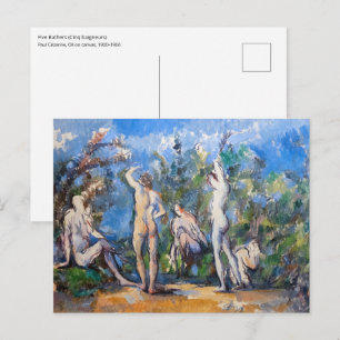 Postal Paul Cezanne - Cinco Bañistas