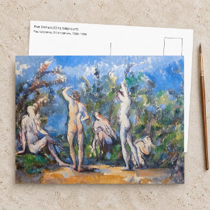 Postal Paul Cezanne - Cinco Bañistas