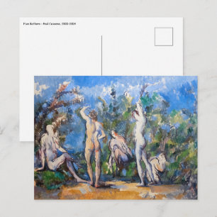 Postal Paul Cezanne - Cinco Bathers