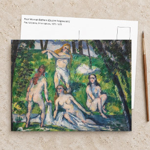 Postal Paul Cezanne - Cuatro Bañistas