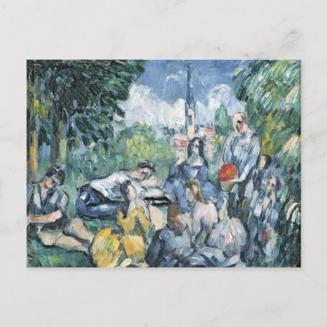 Postal Paul Cezanne | Dejeuner sur l'herbe, 1876-77 (Anverso)