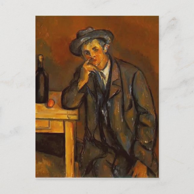 Postal Paul Cezanne - El borracho (Anverso)