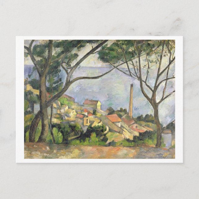 Postal Paul Cezanne | El mar de l'Estaque, 1878 (Anverso)