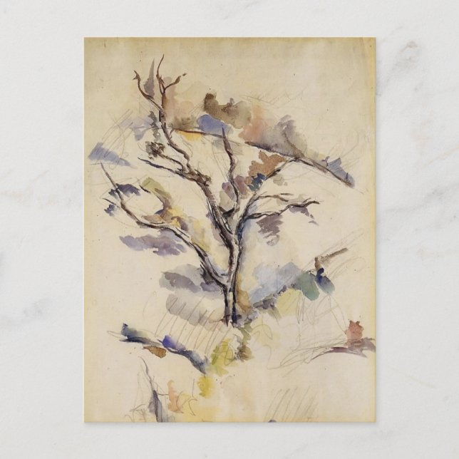 Postal Paul Cezanne - El roble (Anverso)