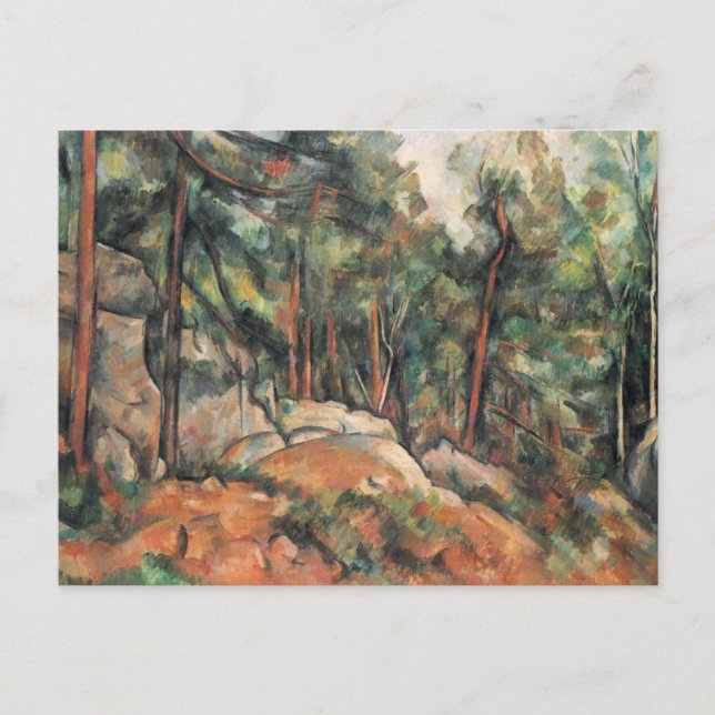 Postal Paul Cezanne - En Los Bosques (Anverso)