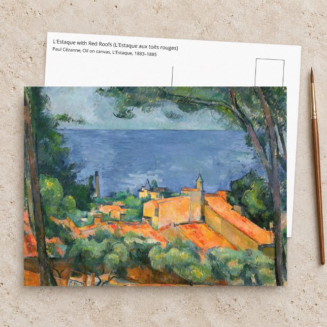 Postal Paul Cezanne - Estaque con techos rojos (Subido por el creador)