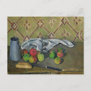 Postal Paul Cezanne   Frutas, Serviette y Leche Jug, c.18