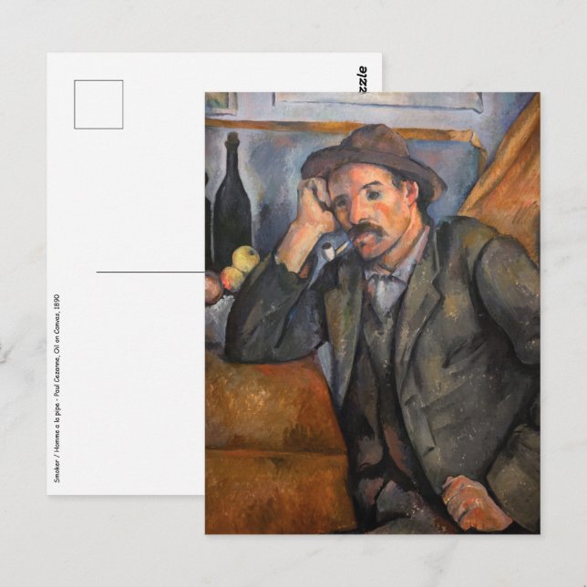 Postal Paul Cezanne - Fumador (Anverso / Reverso)