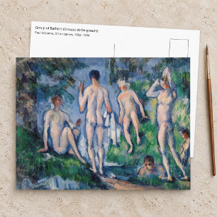 Postal Paul Cezanne - Grupo de Bañistas