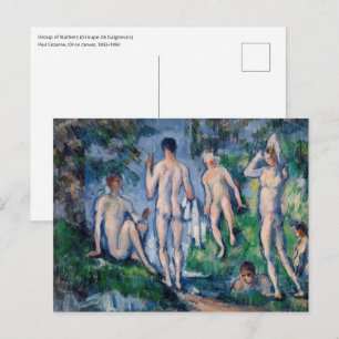 Postal Paul Cezanne - Grupo de Bañistas