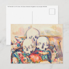 Postal Paul Cezanne - La acuarela de los tres cráneos