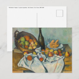 Postal Paul Cezanne - La canasta de manzanas
