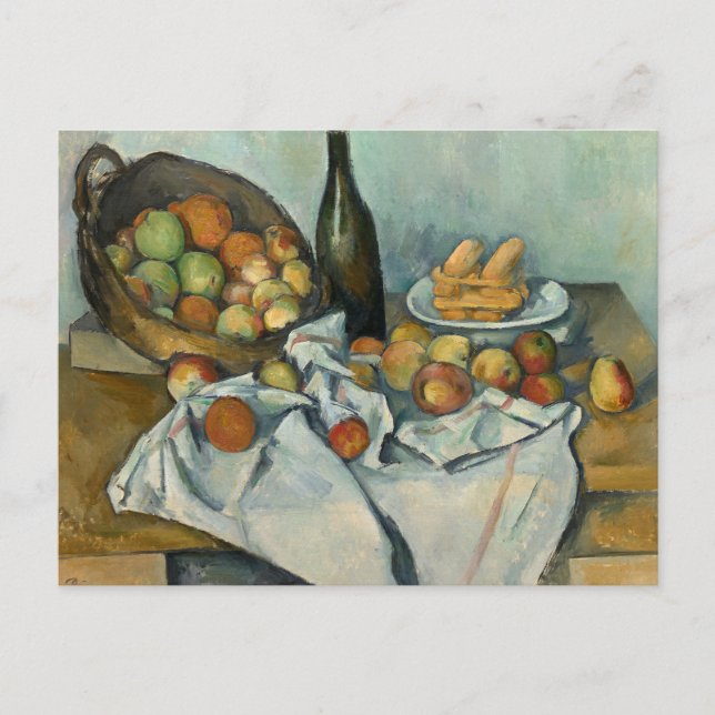 Postal Paul Cezanne - La canasta de manzanas (Anverso)