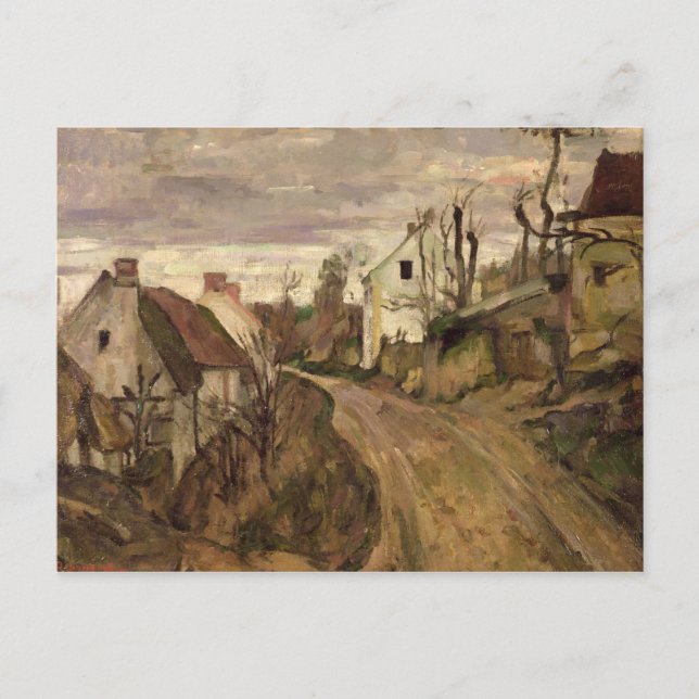 Postal Paul Cezanne | La carretera de la aldea, Auvers, c (Anverso)