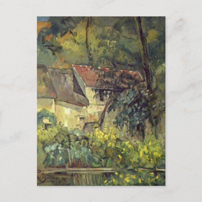 Postal Paul Cezanne - La casa de Pere Lacroix en Auvers (Anverso)