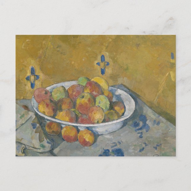 Postal Paul Cezanne - La placa de manzanas (Anverso)
