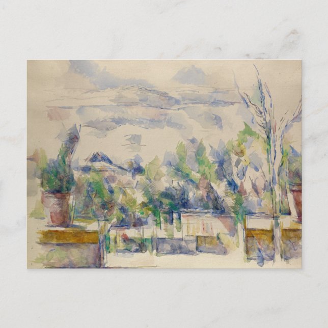 Postal Paul Cezanne - La terraza en el jardín (Anverso)