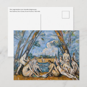 Postal Paul Cezanne - Las grandes bañistas