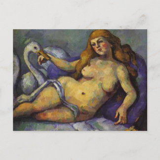 Postal Paul Cezanne - Leda con Swan