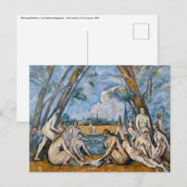 Postal Paul Cezanne - Los grandes bañistas