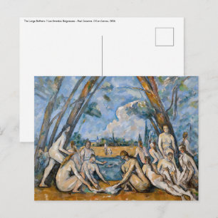 Postal Paul Cezanne - Los grandes bañistas