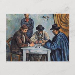 Postal Paul Cezanne - Los jugadores de cartas