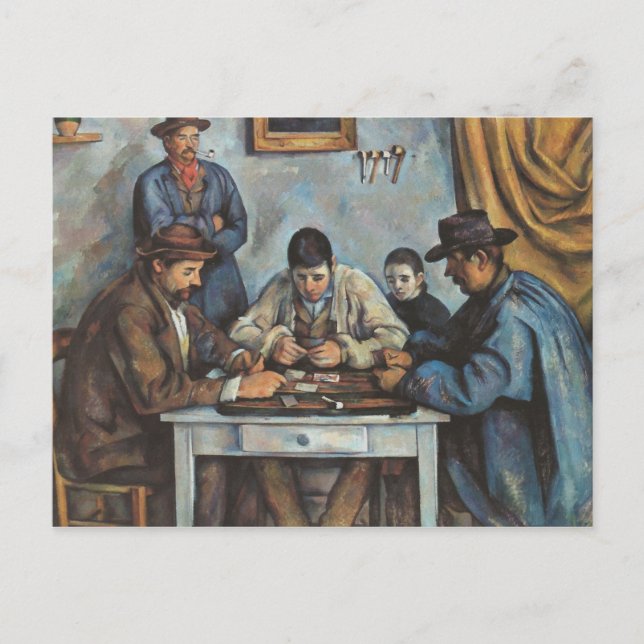 Postal Paul Cezanne - Los jugadores de cartas (Anverso)