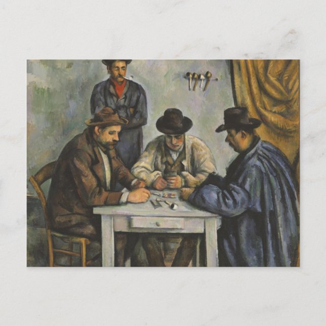 Postal Paul Cézanne - Los Jugadores de Cartas (Anverso)