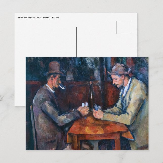 Postal Paul Cezanne - Los jugadores de cartas (Anverso / Reverso)