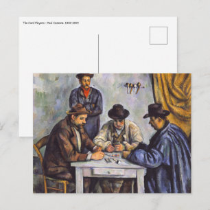 Postal Paul Cezanne - Los jugadores de cartas