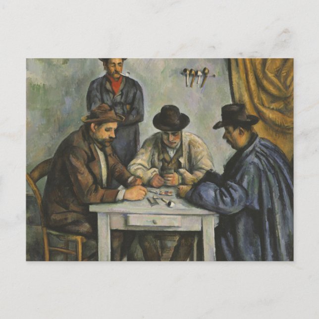 Postal Paul Cezanne - Los jugadores de cartas (Anverso)