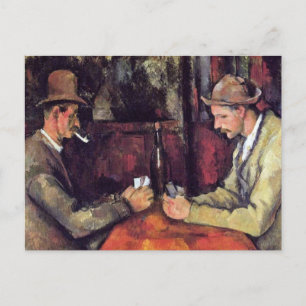 Postal Paul Cezanne - Los Jugadores de Cartas Pintura de