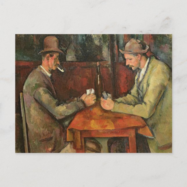 Postal Paul Cezanne | Los Jugadores De Tarjetas, 1893-96 (Anverso)