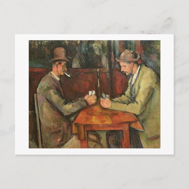 Postal Paul Cezanne | Los Jugadores De Tarjetas, 1893-96 (Anverso)