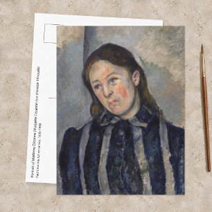 Postal Paul Cezanne - Madame Cezanne con el cabello suelt