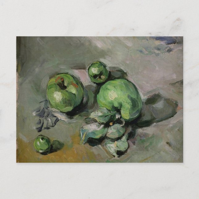 Postal Paul Cezanne | Manzanas verdes, c.1872-73 (Anverso)