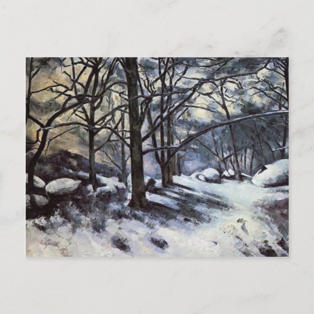 Postal Paul Cezanne - Melting Snow. Fontainbleau (Anverso)