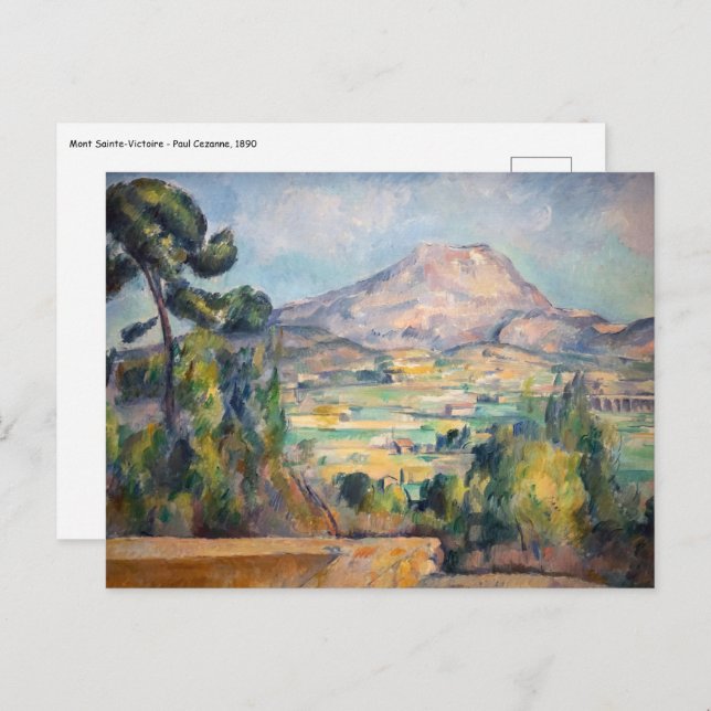 Postal Paul Cezanne - Mont Sainte-Victoire (Anverso / Reverso)