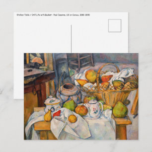 Postal Paul Cezanne - Naturaleza Muerta con Cesta