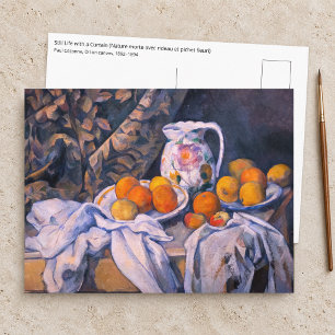 Postal Paul Cezanne - Naturaleza muerta con una cortina