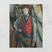Paul Cezanne - Niño con un abrigo rojo