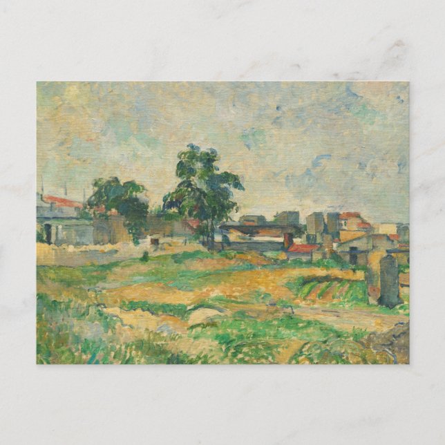 Postal Paul Cezanne | Paisaje cerca de París, c. 1876 (pe (Anverso)