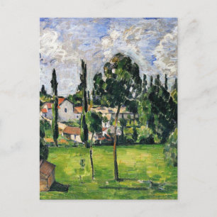 Postal Paul Cezanne - Paisaje con línea de agua,