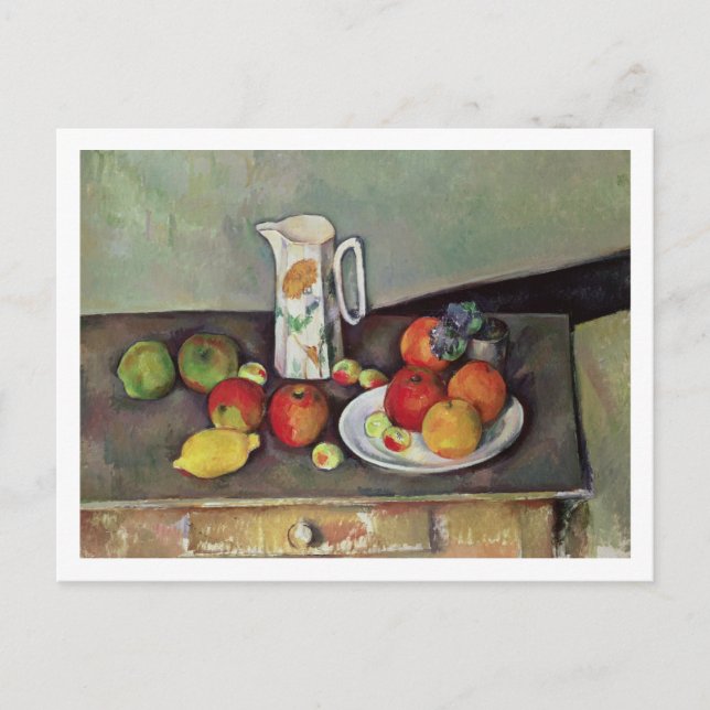 Postal Paul Cezanne | Paul Cezanne | Vida útil con leche (Anverso)