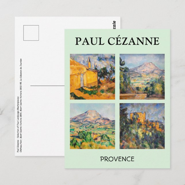 Postal Paul Cezanne - Selección de las obras maestras del (Anverso / Reverso)