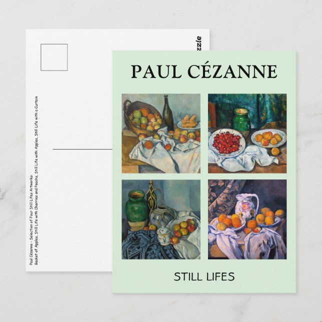 Postal Paul Cezanne - Selección de Maestras de la Vida (Anverso / Reverso)