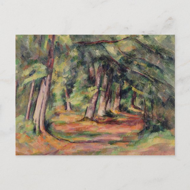 Postal Paul Cezanne | Sous-bois 1890-94 (Anverso)